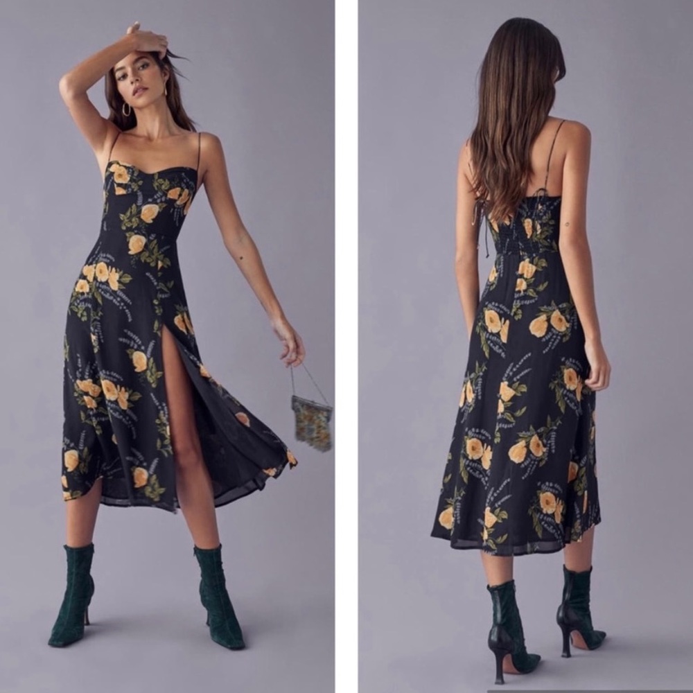 Reformation Juliette Midi Dress in Petit Jardin (Perfect Condition with Tags)